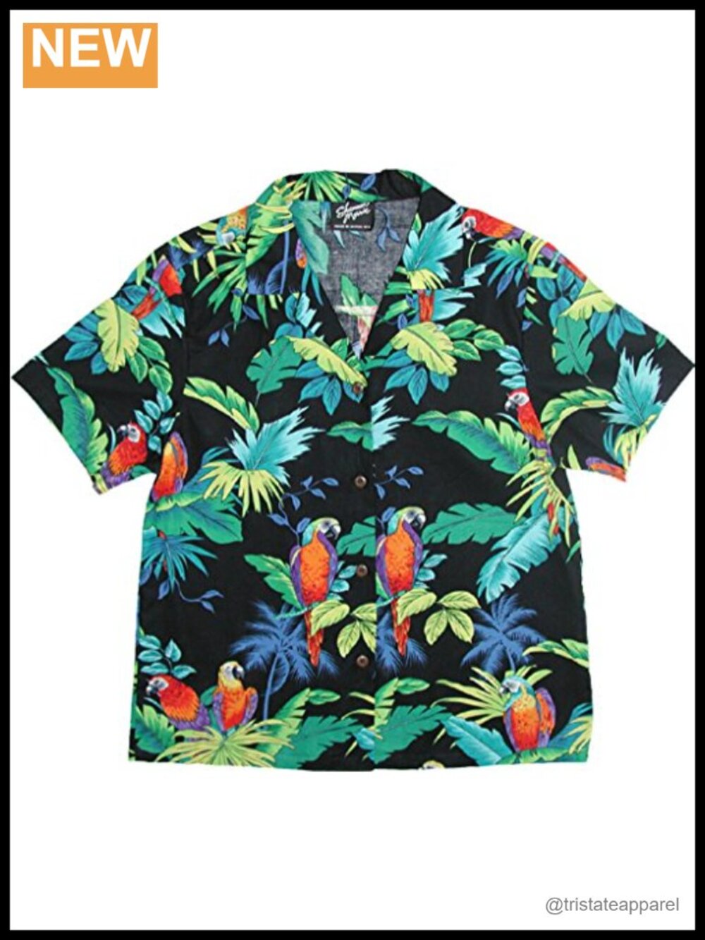 Women's Hawaiian Camp Shirt 100% Cotton Coconut Shell Buttons